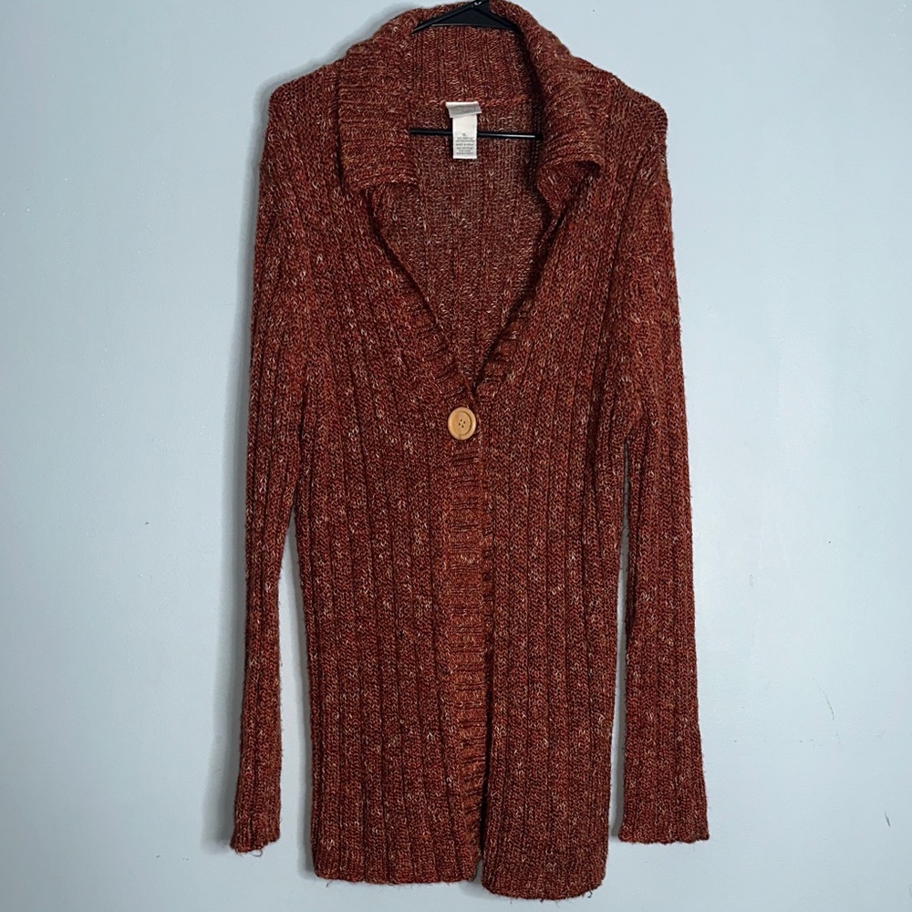 Butterfly Dsigns Warm Rust Cardigan
